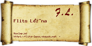 Flits Léna névjegykártya